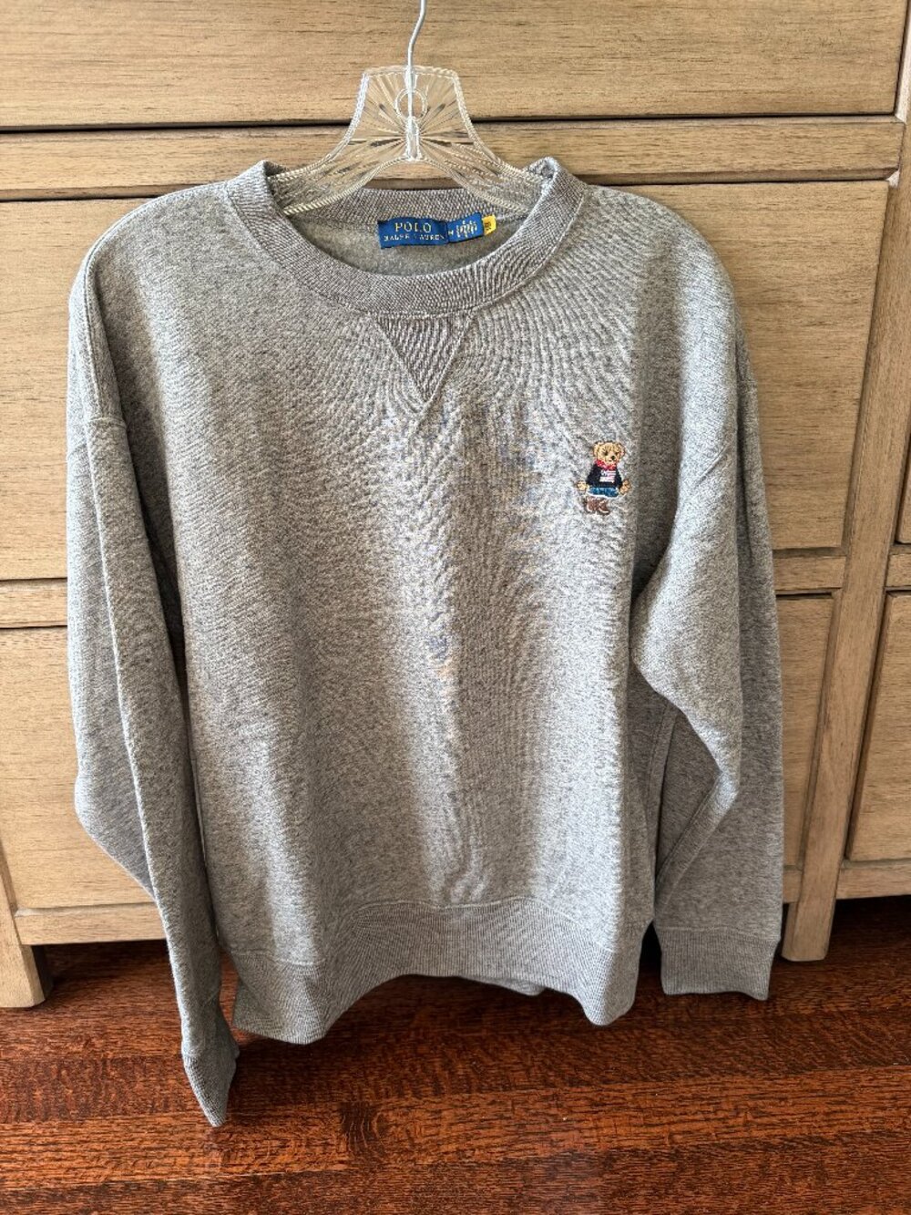Polo Ralph Lauren Bear Gray Fleece Sweatshirt Women’s M